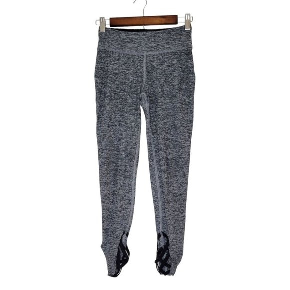 Beyond Yoga Pants - Beyond Yoga Adagio Strappy Ballet Ankle Space Dye Gray Leggings Small
